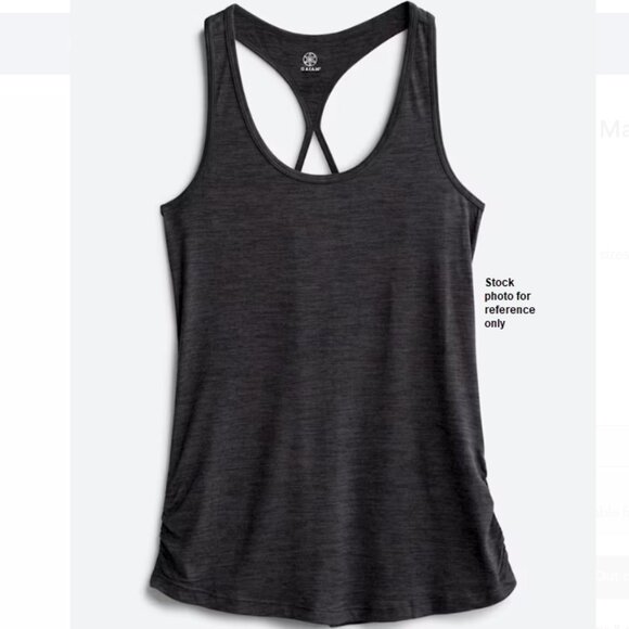 Gaiam Jenna Ruched Marled Tank - Picture 1 of 4